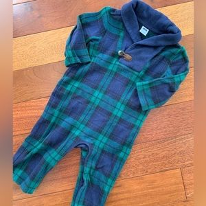 Janie and Jack Plaid Shawl Collar One-Piece